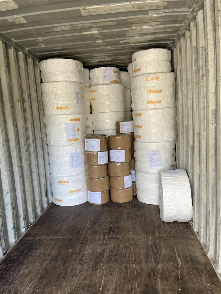 JUHUA Load Perforated Film Sanitary Napkin Making Raw Materials For Africa Customer