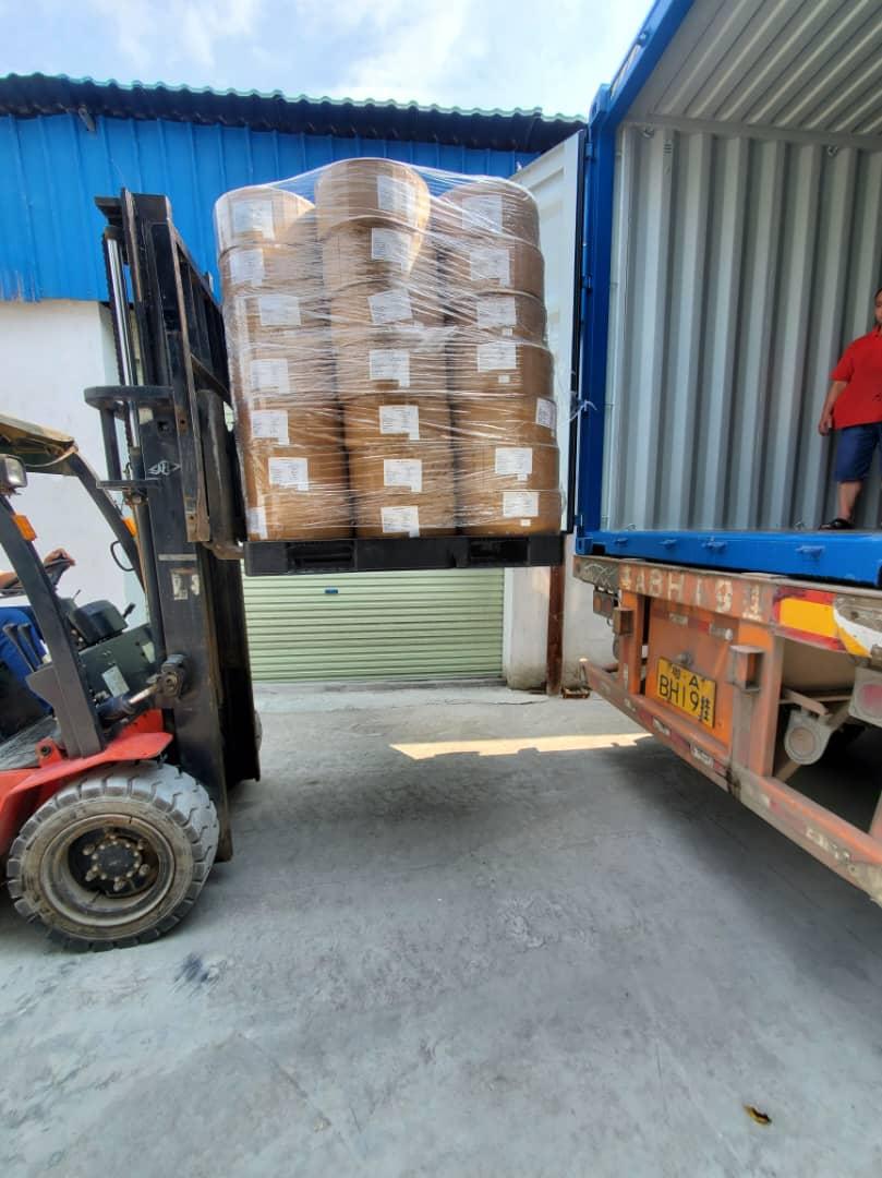 Juhua Help Customer In Africa Loading PE Film And Thermal Bond Non Woven  Fabric