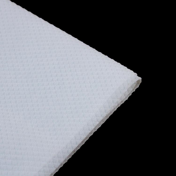 Embossed hydrophilic air through non woven fabric
