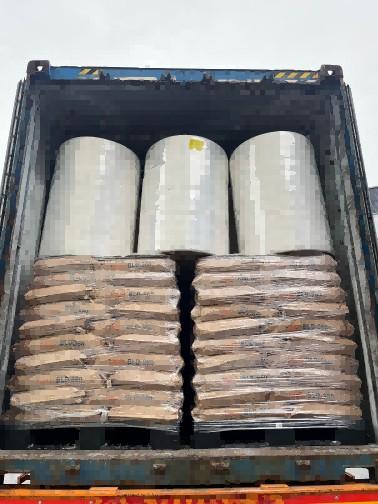 40 HQ Container Raw Materials For Sanitary napkin Loading  Completed Ship To Nigeria